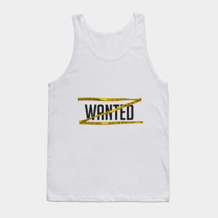 Wanted typography design Tank Top